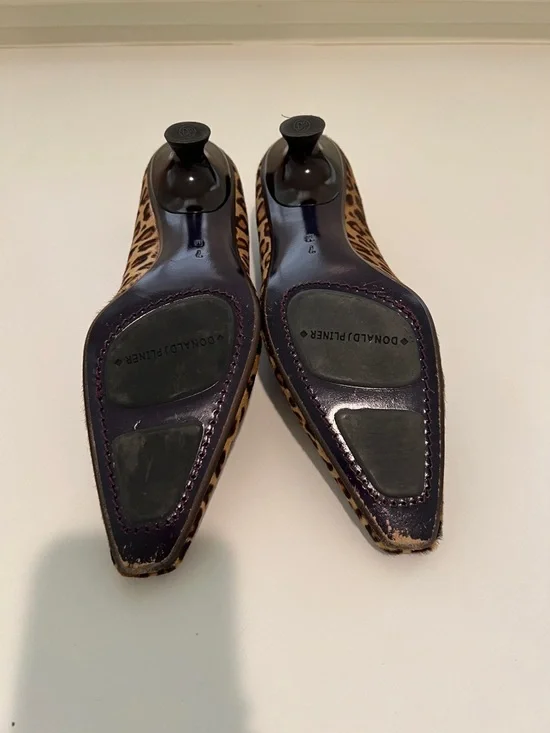 Donald J. Pliner Leopard Print Loafers - Tan & Black - Picture 4 of 7